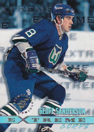 1995-96 Stadium Club #EC172 Geoff SANDERSON Extreme Corps