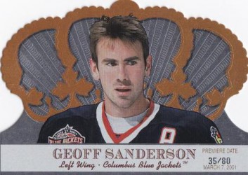 2000-01 Crown Royale #32 Geoff SANDERSON 35/80 Premiere Date
